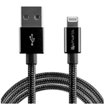 4SMARTS RAPIDCORD LIGHTNING DATA CABLE MFI 1MT BLACK