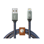 +EGO CAVO DATI JEANS USB LIGHTNING CHARGING CABLE PER APPLE IPHONE 1MT